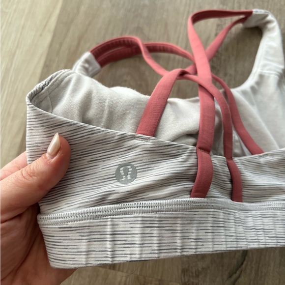 Lululemon Energy Bra Gray and Rose size 2 - Picture 3 of 5